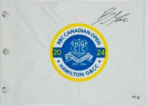 ROBERT MACINTYRE SIGNED 2024 RBC CANADIAN OPEN GOLF FLAG BMW CHAMPIONSHIP BAS K1