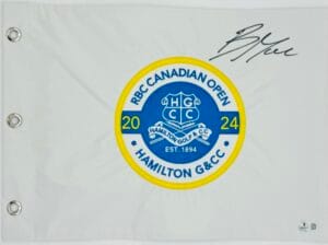 ROBERT MACINTYRE SIGNED 2024 RBC CANADIAN OPEN GOLF FLAG BMW CHAMPIONSHIP BAS K0