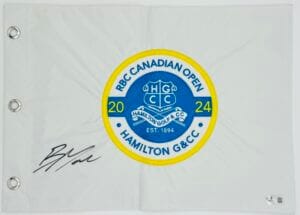 ROBERT MACINTYRE SIGNED 2024 RBC CANADIAN OPEN GOLF FLAG BRITISH OPEN BAS K19