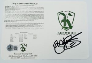 YUKA SASO SIGNED KENWOOD COUNTRY CLUB GOLF SCORECARD LPGA AUTOGRAPH BAS K603