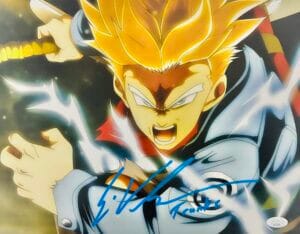 ERIC VALE SIGNED TRUNKS 11x14 PHOTO DRAGON BALL Z DBZ ANIME AUTOGRAPH JSA 553