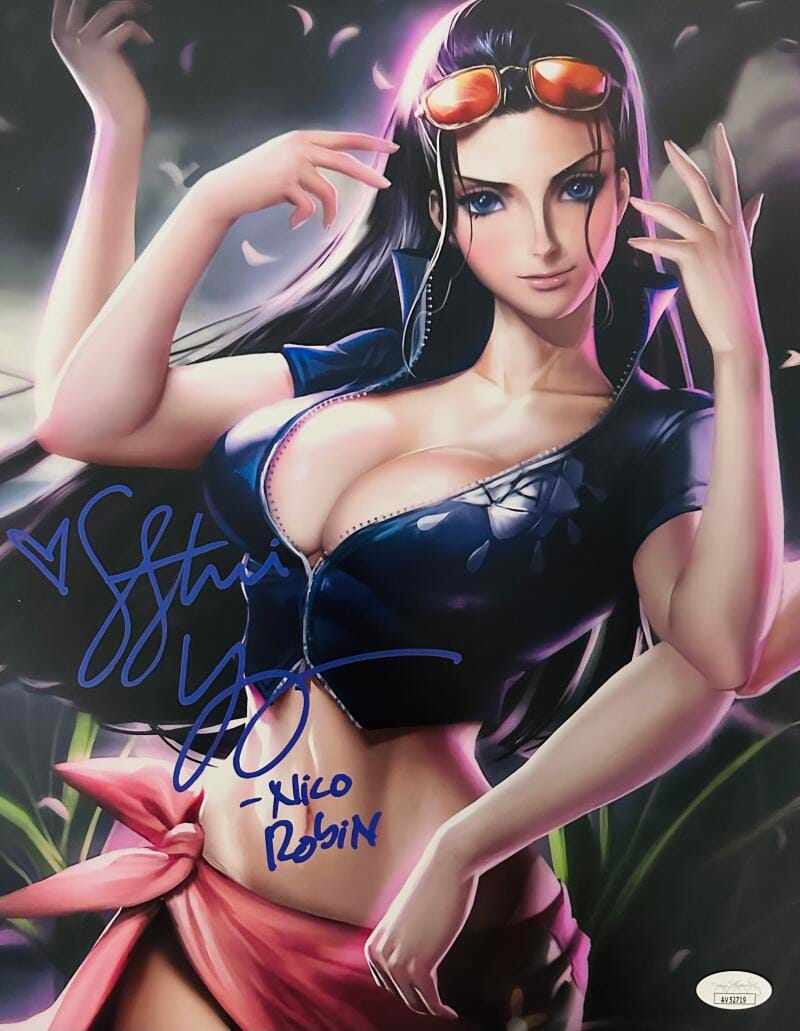 STEPHANIE YOUNG SIGNED 11X14 PHOTO NICO ROBIN ONE PIECE ANIME AUTOGRAPH JSA 719