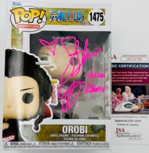STEPHANIE YOUNG SIGNED OROBI FUNKO POP 1475 NICO ROBIN ANIME AUTOGRAPH JSA 791