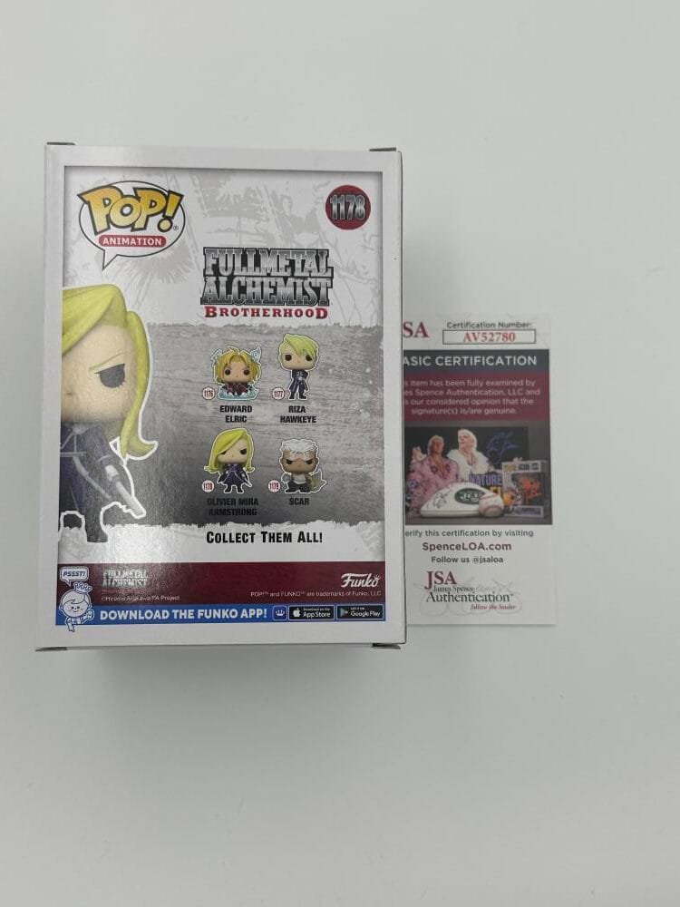 Stephanie Young Signed Olivier Mira Armstrong Funko Fullmetal Alchemist Jsa 780 - Image 3