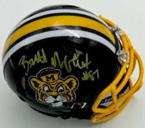 BRETT NORFLEET SIGNED MISSOURI TIGERS MINI HELMET MIZZOU AUTOGRAPH BAS K95