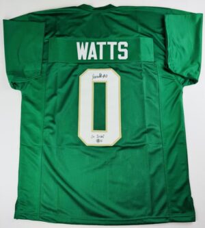 XAVIER WATTS SIGNED CUSTOM JERSEY NOTRE DAME FIGHTING IRISH AUTOGRAPH BAS J116