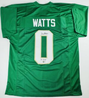 XAVIER WATTS SIGNED CUSTOM JERSEY NOTRE DAME FIGHTING IRISH AUTOGRAPH BAS J115