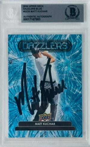 MATT KUCHAR SIGNED 2024 UPPER DECK BLUE DAZZLERS AUTOGRAPH CARD GOLF BAS SLABBED