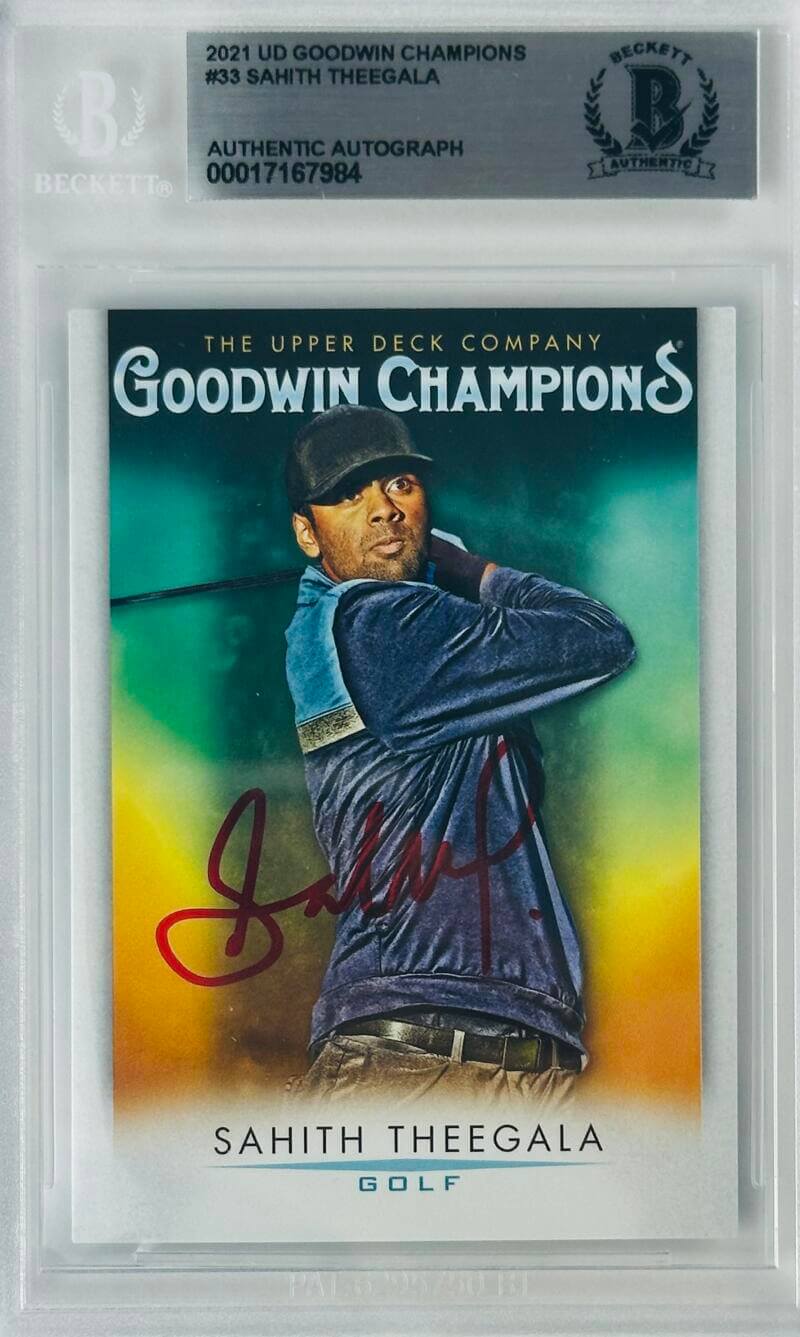 SAHITH THEEGALA SIGNED 2023 UPPER DECK GOODWIN CHAMPIONS ROOKIE RC CARD BAS 984