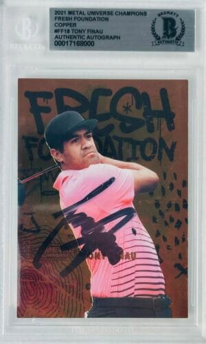 TONY FINAU SIGNED 2021 METAL UNIVERSE COPPER ROOKIE CARD RC AUTOGRAPH BAS SLAB 0