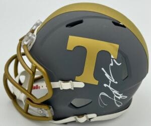 JAMES PEARCE SIGNED TENNESSEE VOLUNTEERS SLATE MINI HELMET AUTOGRAPH BECKETT K58