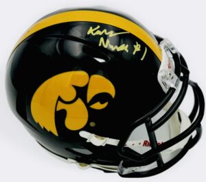 XAVIER NWANKPA SIGNED IOWA HAWKEYES FOOTBALL MINI HELMET AUTOGRAPH BAS K128