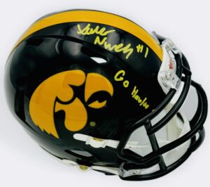 XAVIER NWANKPA SIGNED IOWA HAWKEYES FOOTBALL MINI HELMET AUTOGRAPH BAS J120