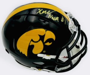 XAVIER NWANKPA SIGNED IOWA HAWKEYES FOOTBALL MINI HELMET AUTOGRAPH BAS K121