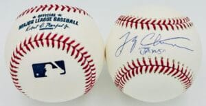 JOEY JAWS CHESTNUT SIGNED OMLB BASEBALL NATHANS HOT DOG CONTEST BECKETT BAS J30