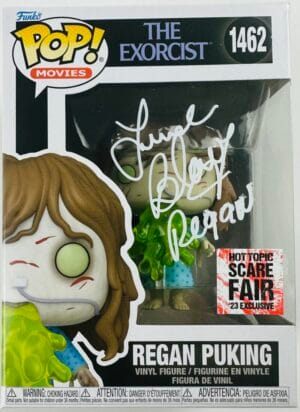 LINDA BLAIR SIGNED REGAN PUKING FUNKO POP 1462 THE EXORCIST AUTOGRAPH BAS J711
