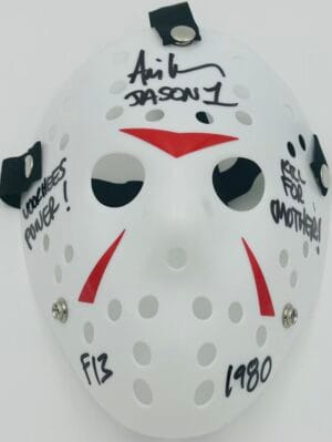 ARI LEHMAN SIGNED JASON VOORHEES HOCKEY MASK FRIDAY THE 13TH AUTOGRAPH BAS 582