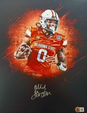 OLLIE GORDON SIGNED OKLAHOMA STATE COWBOYS 11X14 PHOTO AUTOGRAPH BAS J286