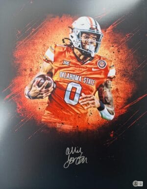 OLLIE GORDON SIGNED OKLAHOMA STATE COWBOYS 16X20 PHOTO AUTOGRAPH BAS J335