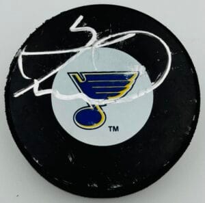KEITH TKACHUK SIGNED ST. LOUIS BLUES HOCKEY PUCK TEAM USA AUTOGRAPH COA J1