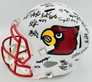 2024 LOUISVILLE CARDINALS SIGNED FS HELMET TYLER SHOUGH JA'COREY BROOKS BAS K83