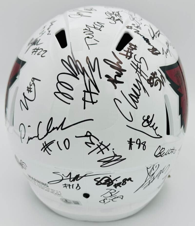 2024 LOUISVILLE CARDINALS SIGNED FS HELMET TYLER SHOUGH JA'COREY BROOKS BAS J984 - Image 2