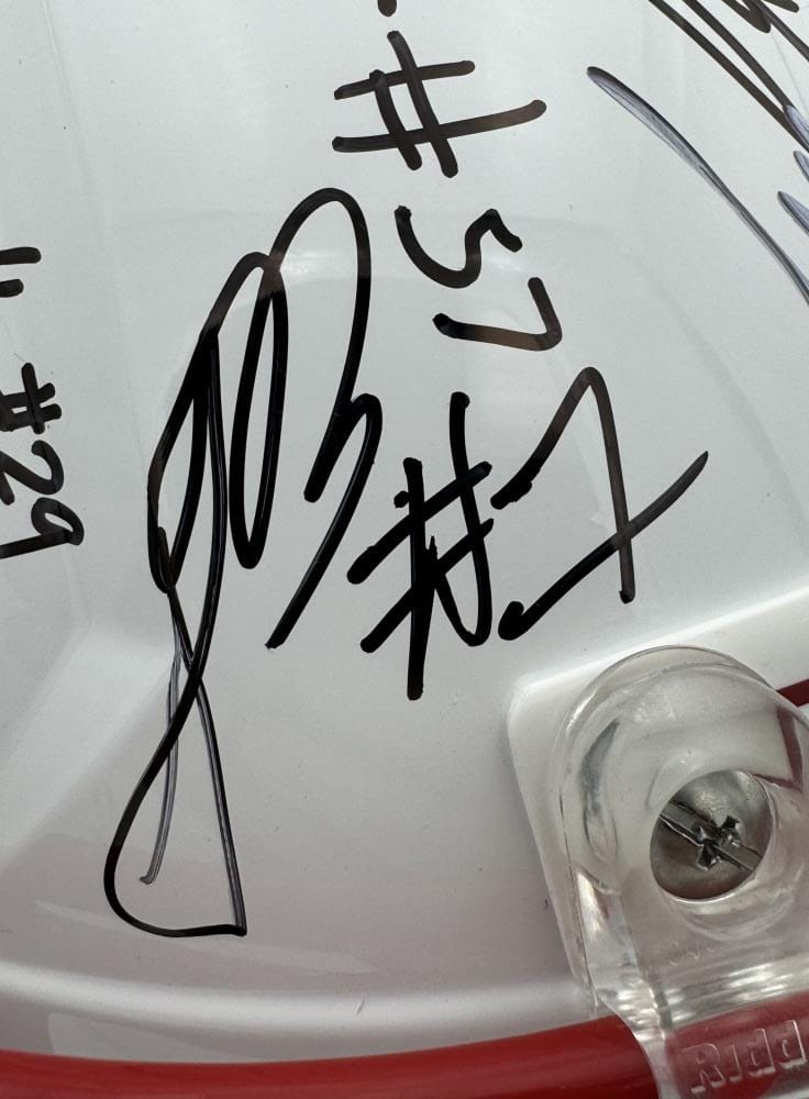 2024 LOUISVILLE CARDINALS SIGNED FS HELMET TYLER SHOUGH JA'COREY BROOKS BAS J984 - Image 3