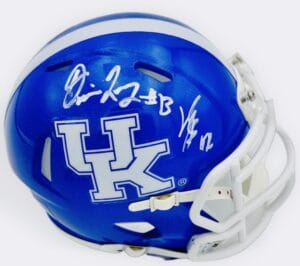 RAY DAVIS DEVIN LEARY SIGNED KENTUCKY WILDCATS MINI HELMET AUTOGRAPH BECKETT K65