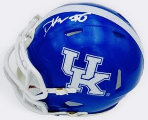 DANE KEY SIGNED KENTUCKY WILDCATS MINI FOOTBALL HELMET CATS AUTOGRAPH BAS J14