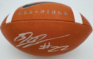 JA'QUINDEN JACKSON SIGNED FULL SIZE NIKE FOOTBALL ARKANSAS RAZORBACKS BAS K58