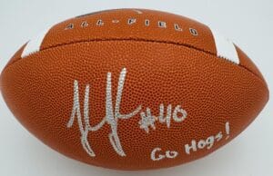 LANDON JACKSON SIGNED OFFICIAL SIZE NIKE FOOTBALL ARKANSAS RAZORBACKS BAS K59