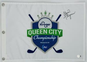 LEXI THOMPSON SIGNED KROGER QUEEN CITY CHAMPIONSHIP GOLF PIN FLAG BECKETT J00