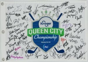 2024 KROGER QUEEN CITY CHAMPIONSHIP SIGNED GOLF FLAG LEXI THOMPSON BECKETT J80