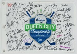 2024 KROGER QUEEN CITY CHAMPIONSHIP SIGNED GOLF FLAG LEXI THOMPSON BECKETT K50