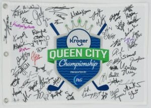 2024 KROGER QUEEN CITY CHAMPIONSHIP SIGNED GOLF FLAG LEXI THOMPSON BECKETT J79