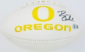 DILLON GABRIEL SIGNED OREGON DUCKS LOGO FOOTBALL AUTOGRAPH OKLAHOMA BAS K116