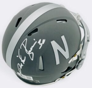 MIKE ROZIER SIGNED NEBRASKA CORNHUSKERS SLATE MINI HELMET HEISMAN BAS HOLO K13