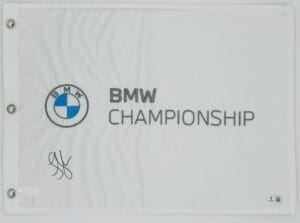 LUCAS GLOVER SIGNED BMW CHAMPIONSHIP GOLF PIN FLAG PGA AUTOGRAPH BAS HOLO K56