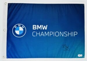 LUCAS GLOVER SIGNED 2023 BMW CHAMPIONSHIP GOLF PIN FLAG ST JUDE AUTOGRAPH BAS J3