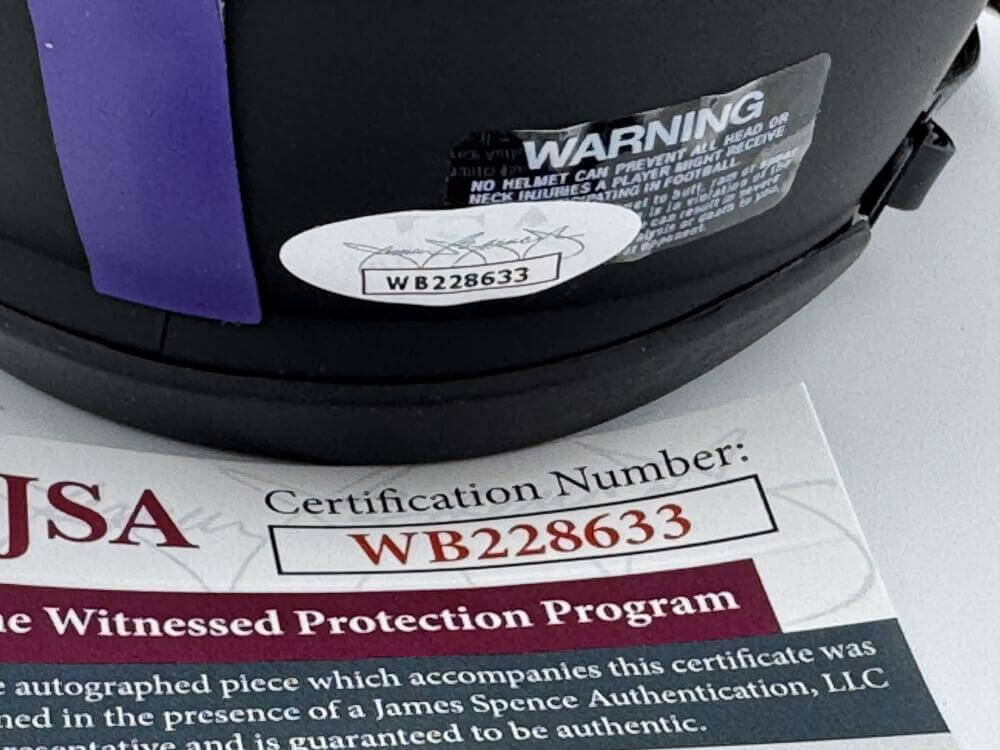 Avery Johnson Signed Kansas State Wildcats Mini Helmet Autograph Jsa Witness J33