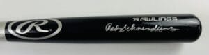 Red Schoendienst Signed Black Big Stick Bat Hof 02 St Louis Cardinals Bas K93