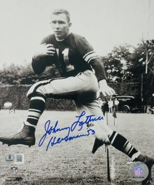 Johnny Lattner Signed 8X10 Photo Notre Dame Irish 1953 Heisman Autograph Bas J76