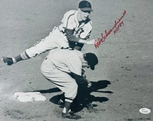Red Schoendienst Signed St Louis Cardinals 11X14 Metallic Photo Autograph Jsa 65