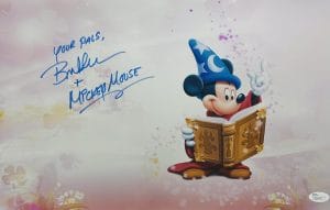 Bret Iwan Signed Mickey Mouse 11X17 Metallic Photo Autograph Disney Jsa 969