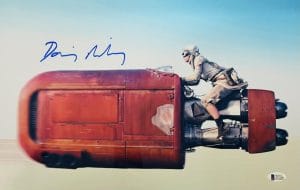 Daisy Ridley Signed 11X17 Metallic Photo The Force Awakens Star Wars Autograph Bas 266