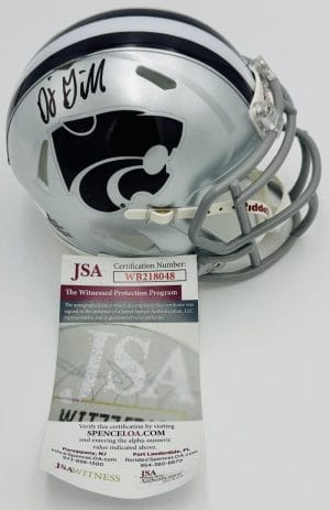 Dj D.J. Giddens Signed Kansas State Wildcats Mini Helmet Autograph Jsa J048