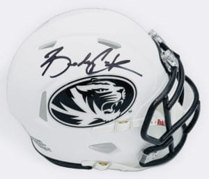Brady Cook Signed Missouri Tigers Alternate Mini Helmet Mizzou Autograph Bas 098