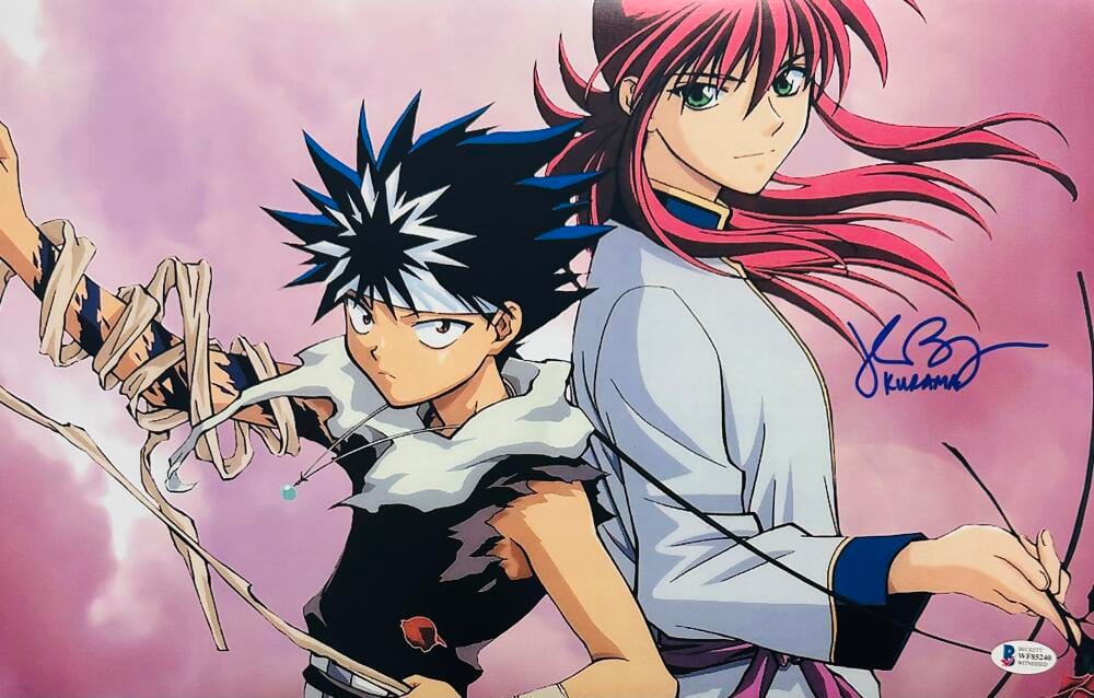 John Burgmeier Signed Kurama 11X17 Photo Yu Yu Hakusho Anime Autograph Bas 240
