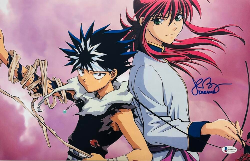 John Burgmeier Signed Kurama 11X17 Photo Yu Yu Hakusho Anime Autograph Bas 239