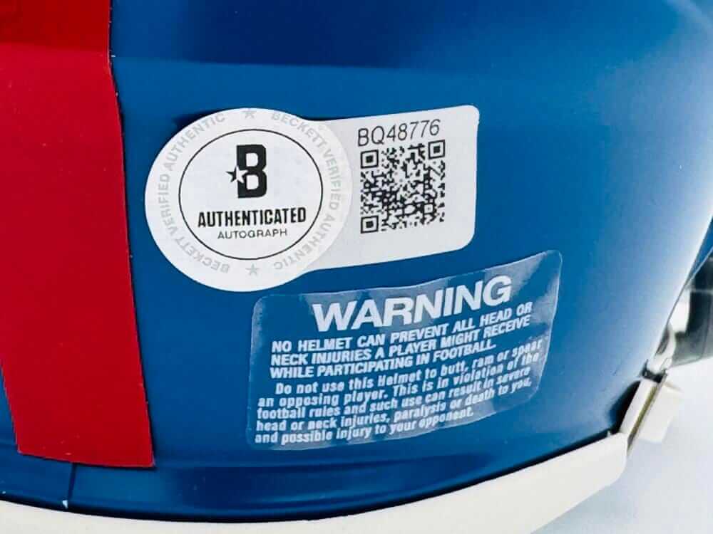 Austin Simmons Signed Ole Miss Rebels Mini Football Helmet Autograph Beckett K76 - Image 2